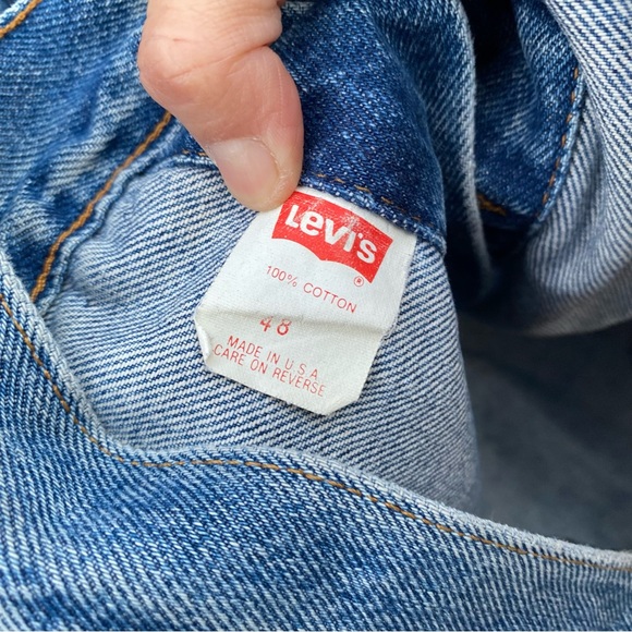 Vintage Levi’s 70506 Denim Trucker Jacket Made in USA Size 48 90s Red Tab - Picture 6 of 7